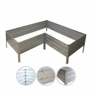 L Shape Raised Bed, Galvanized