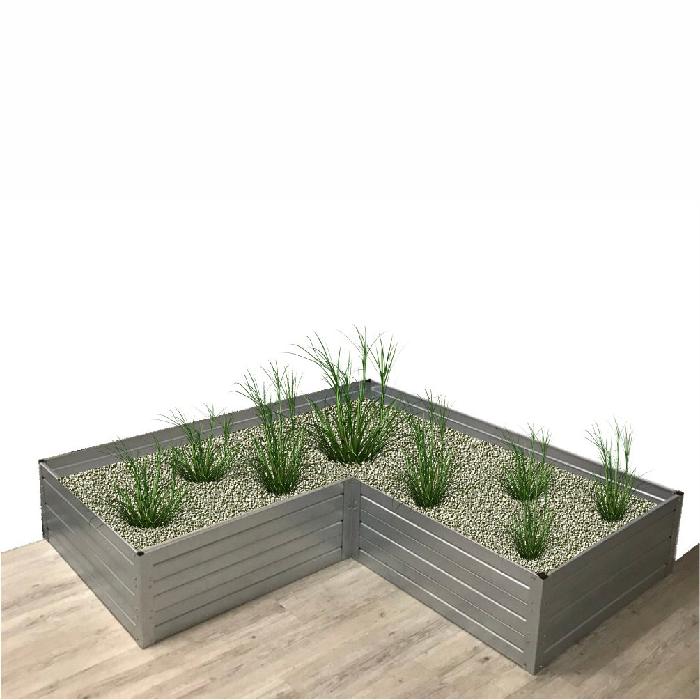 L Shape Raised Bed, Galvanized - Image 2