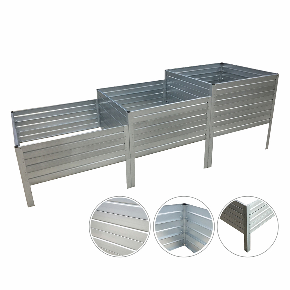 Raised Bed "Stairs", Galvanized - Image 2