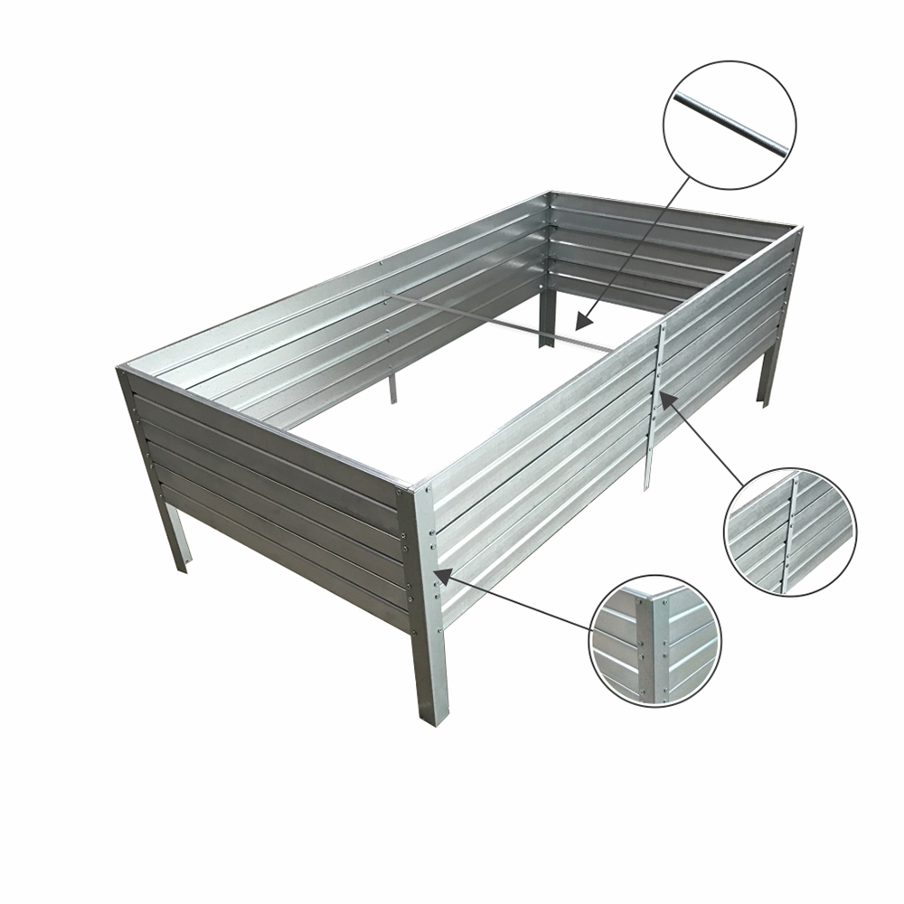 Raised Bed 1500x750x300mm, Galvanized - Image 6