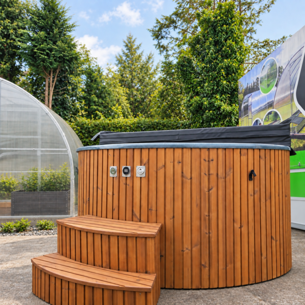 Classic Wood-Fired Hot Tub – Air Massage