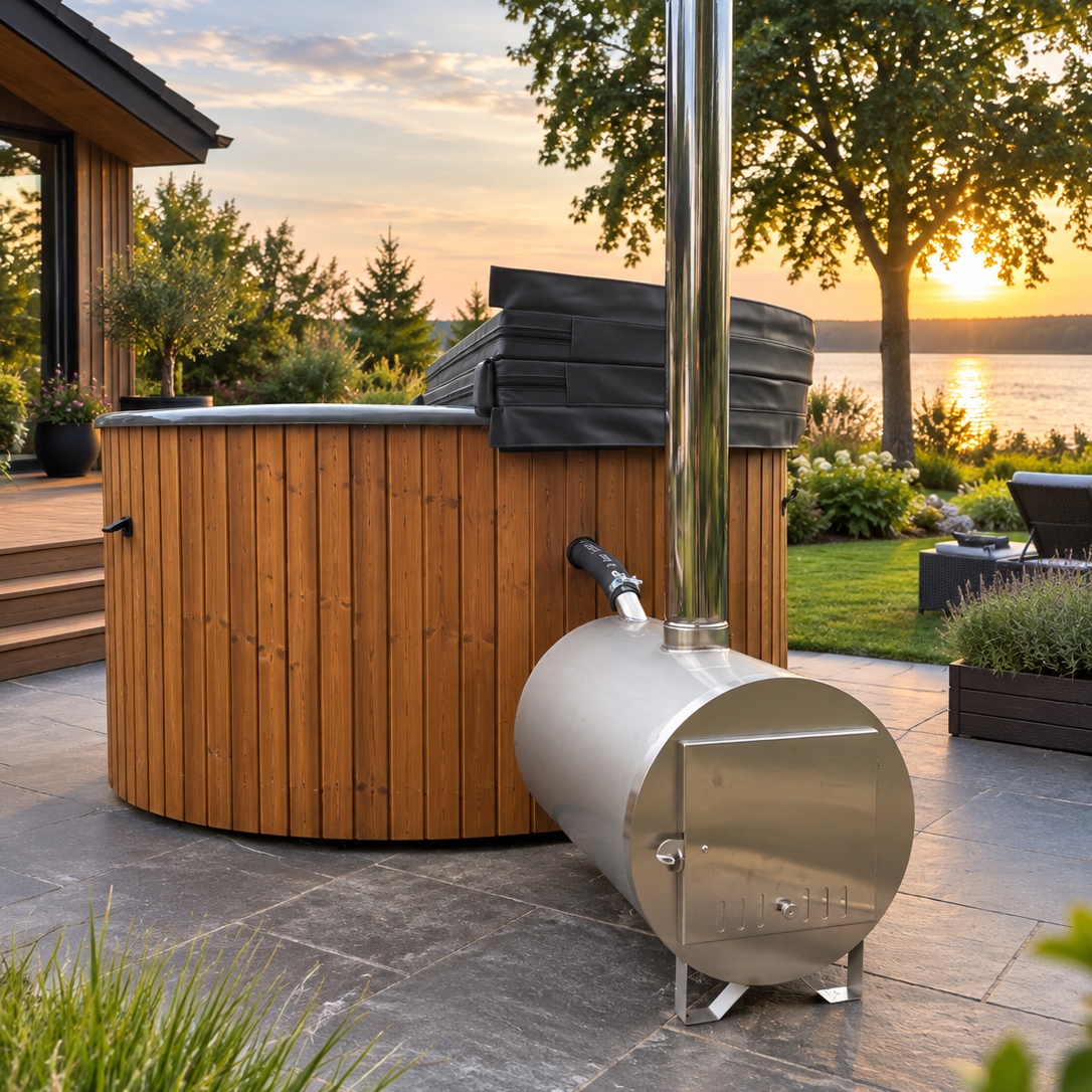 Classic Wood-Fired Hot Tub – Air Massage - Image 2
