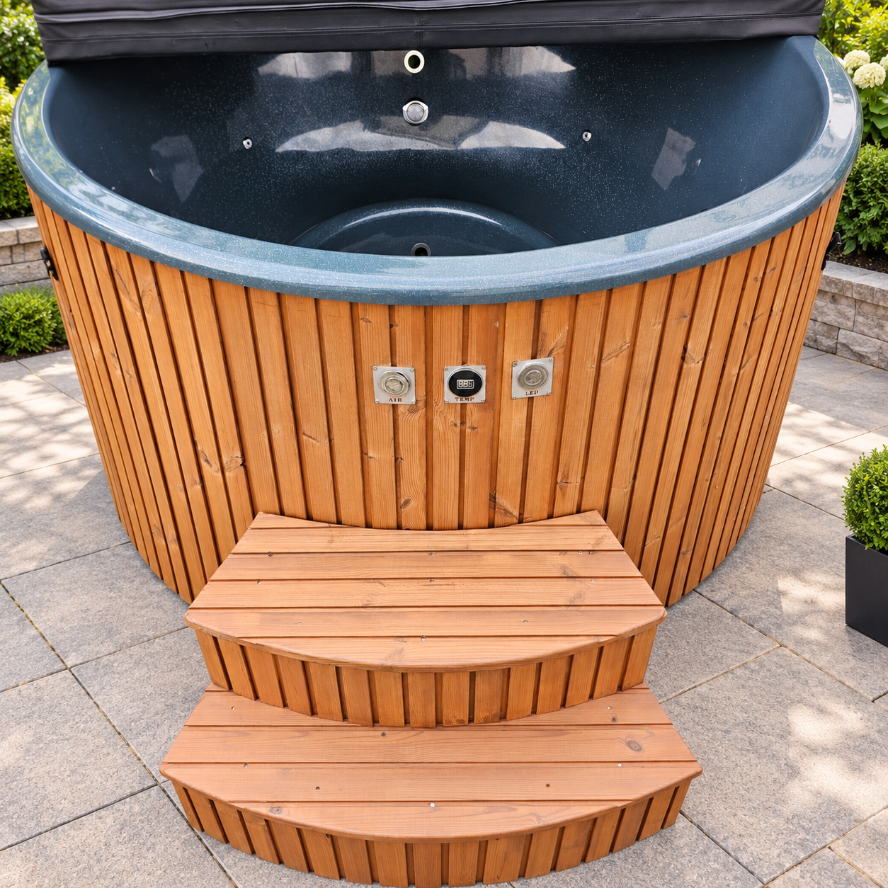 Classic Wood-Fired Hot Tub – Air Massage - Image 3