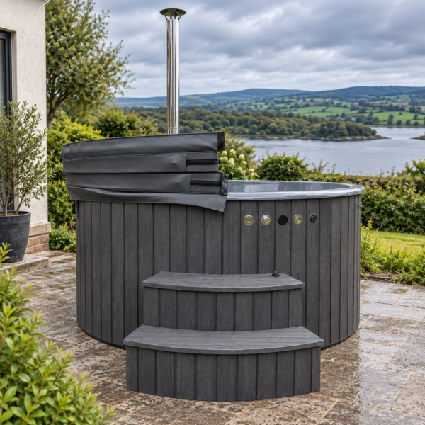 Integrated Wood-Fired Hot Tub – Hydro & Air Massage