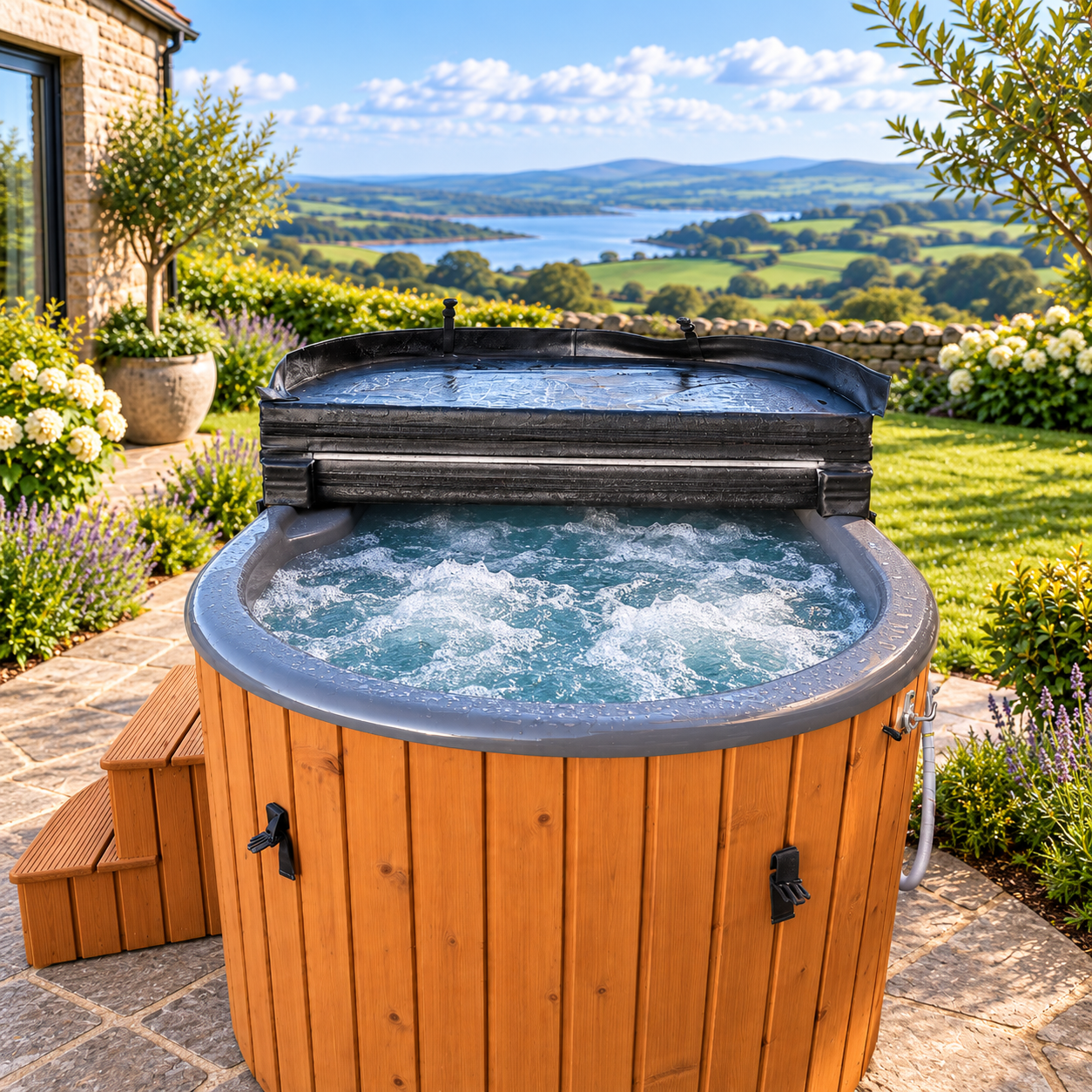 Duo Wood-Fired Hot Tub – Air Massage - Image 3